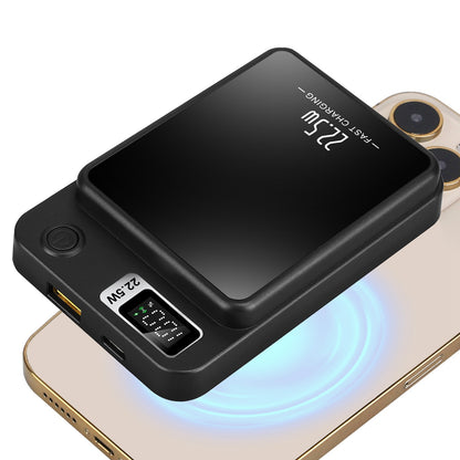 1Pc 2 In 1 Magnetic Wireless Power Bank 10000mAh PD20W Fast Charger MagSafe Wireless Power Bank Fit For IOS Phones IOS Phone 17 Series And More