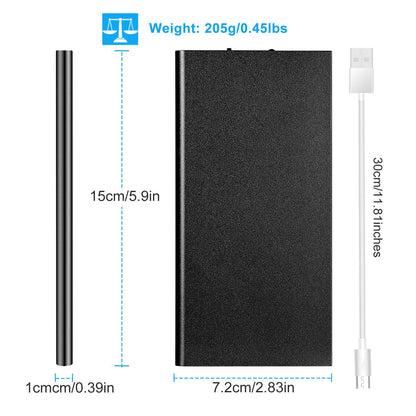 20000mAh Power Bank Ultra-thin External Battery Pack Phone Charger Dual USB Port