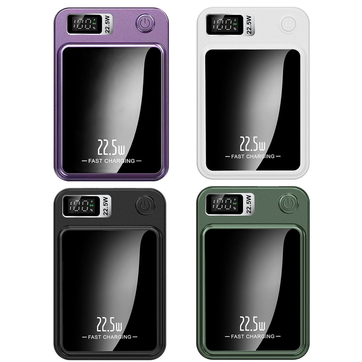 1Pc 2 In 1 Magnetic Wireless Power Bank 10000mAh PD20W Fast Charger MagSafe Wireless Power Bank Fit For IOS Phones IOS Phone 17 Series And More