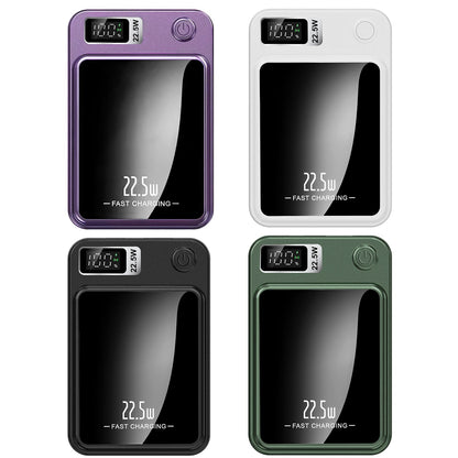 1Pc 2 In 1 Magnetic Wireless Power Bank 10000mAh PD20W Fast Charger MagSafe Wireless Power Bank Fit For IOS Phones IOS Phone 17 Series And More