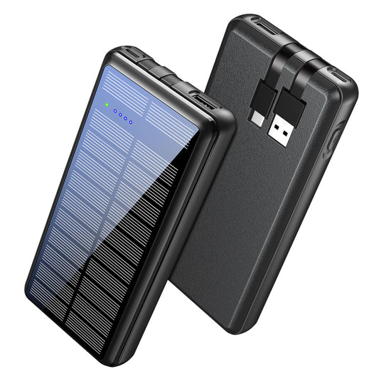 It Comes With Input And Output Dual-wire Solar Power Bank
