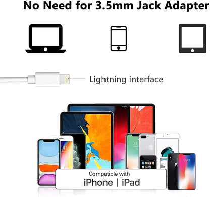 Lightning In-ear Headphones For IPhone14,13,12,11,7,8 Plus, XS, With Lightning Connector, IPhone Wired Earbuds, Built-in Remote Control To Control Music, Calls, And Volume