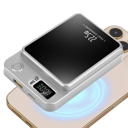 1Pc 2 In 1 Magnetic Wireless Power Bank 10000mAh PD20W Fast Charger MagSafe Wireless Power Bank Fit For IOS Phones IOS Phone 17 Series And More